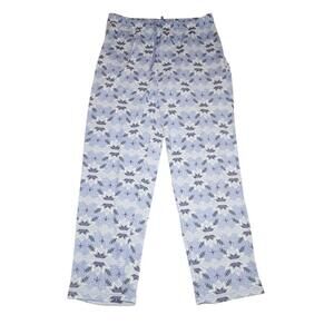 Cuddl Duds Women's Pajama Pants Size Medium Blue Patterned